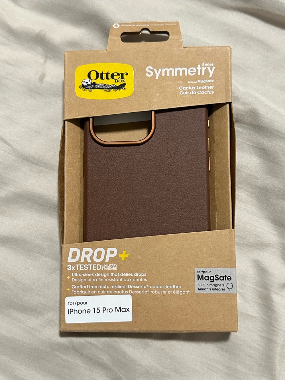 OtterBox Symmetry Cactus Leather iPhone 15 Pro Max Case MagSafe Rich Adobe